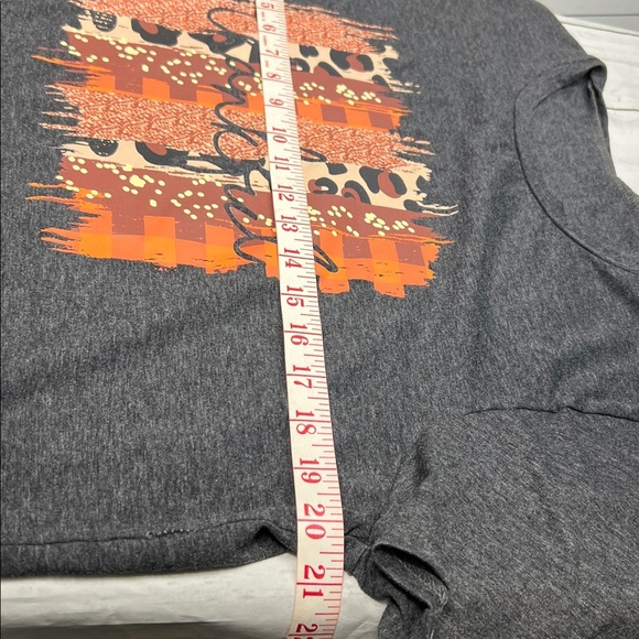 Women’s “Thankful” Graphic Tee Charcoal Gray Fall T-Shirt XXL - Picture 8 of 8